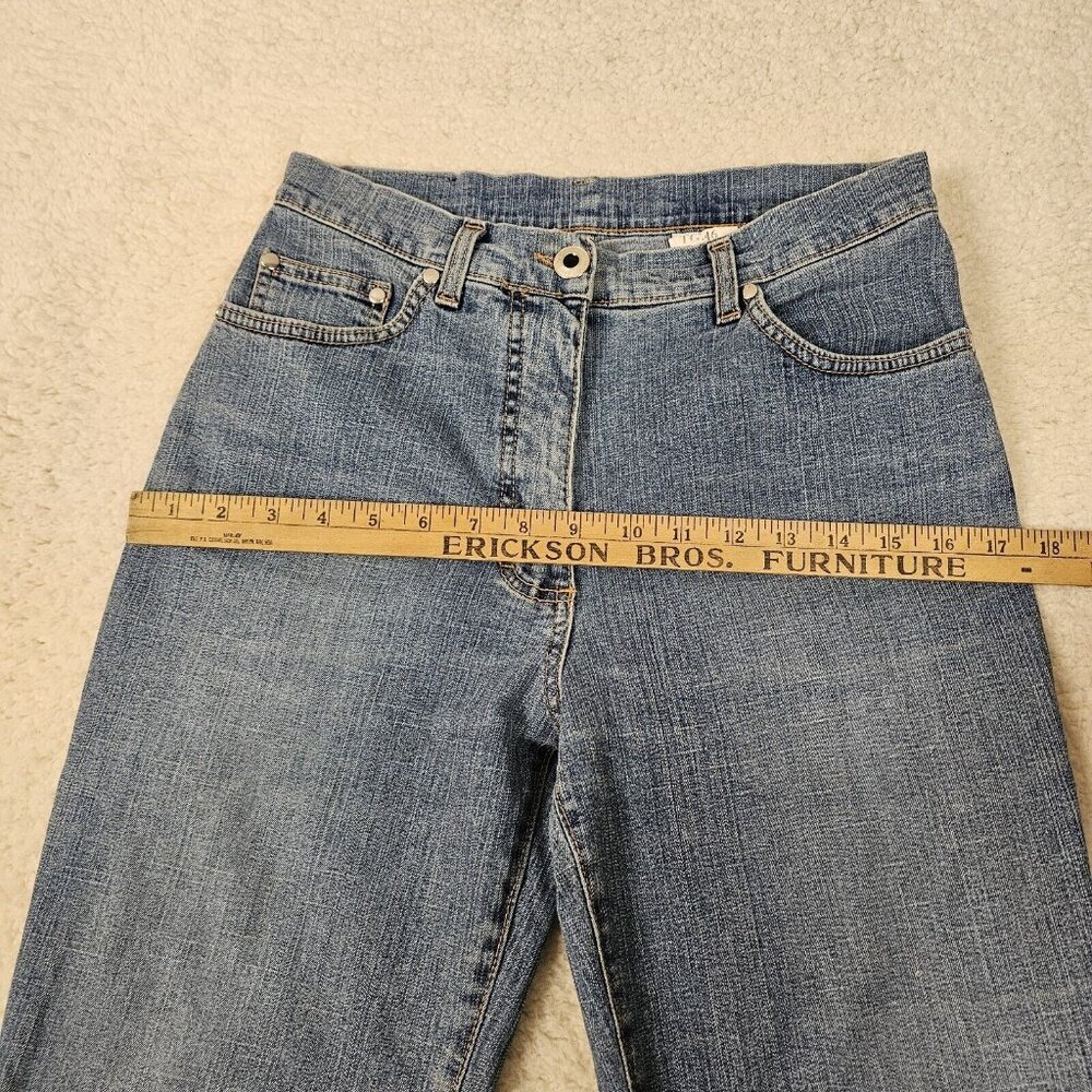 Y2K Iber Jeans Women's Size 28 Light Wash Blue Denim Karen High Waisted Straight - Picture 4 of 14